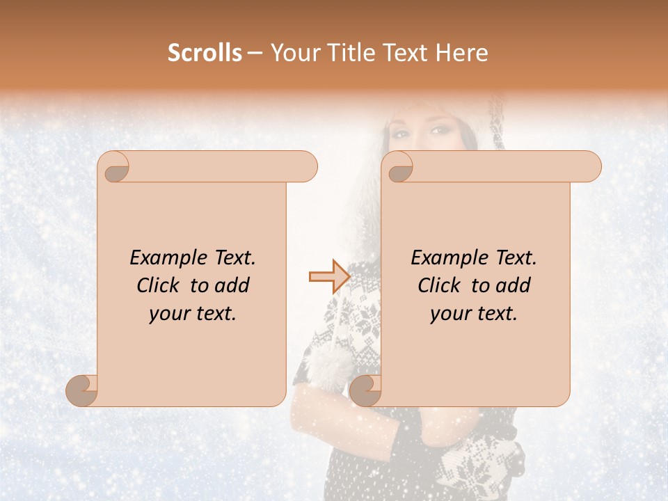 January Female Cold PowerPoint Template