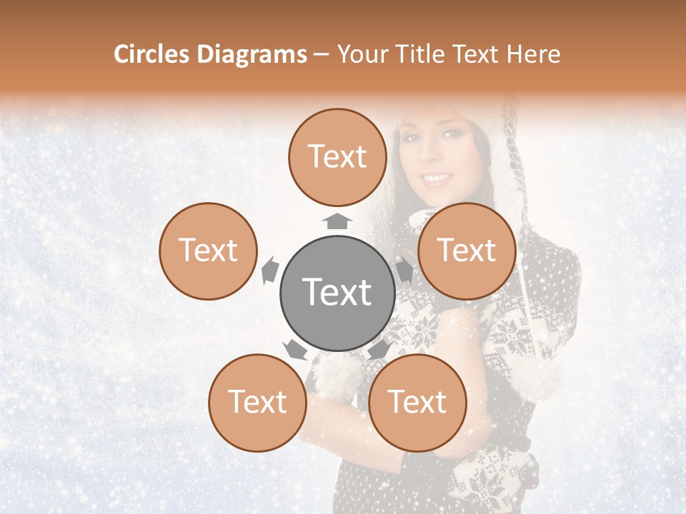 January Female Cold PowerPoint Template
