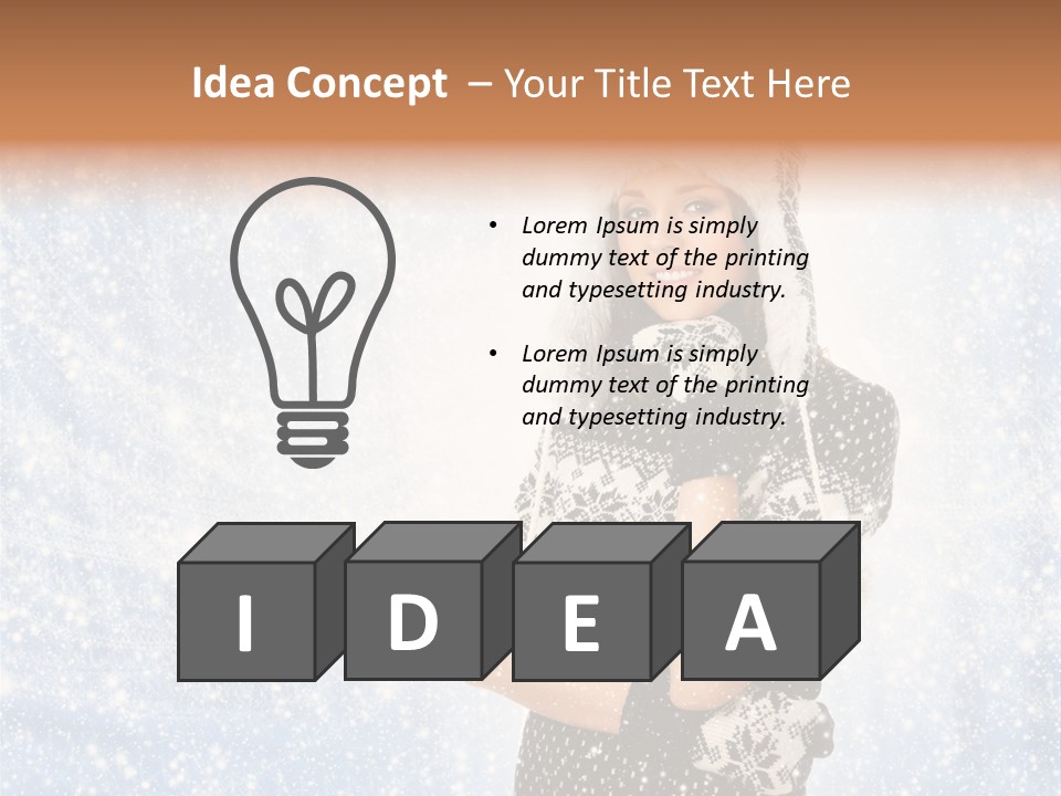 January Female Cold PowerPoint Template