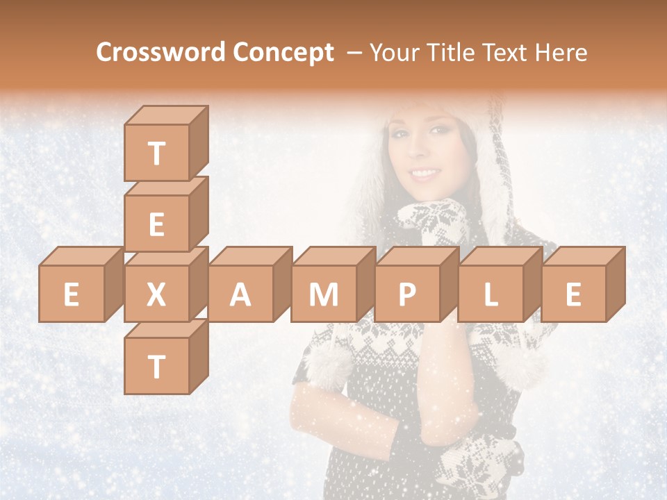 January Female Cold PowerPoint Template