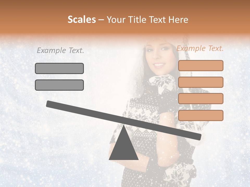 January Female Cold PowerPoint Template