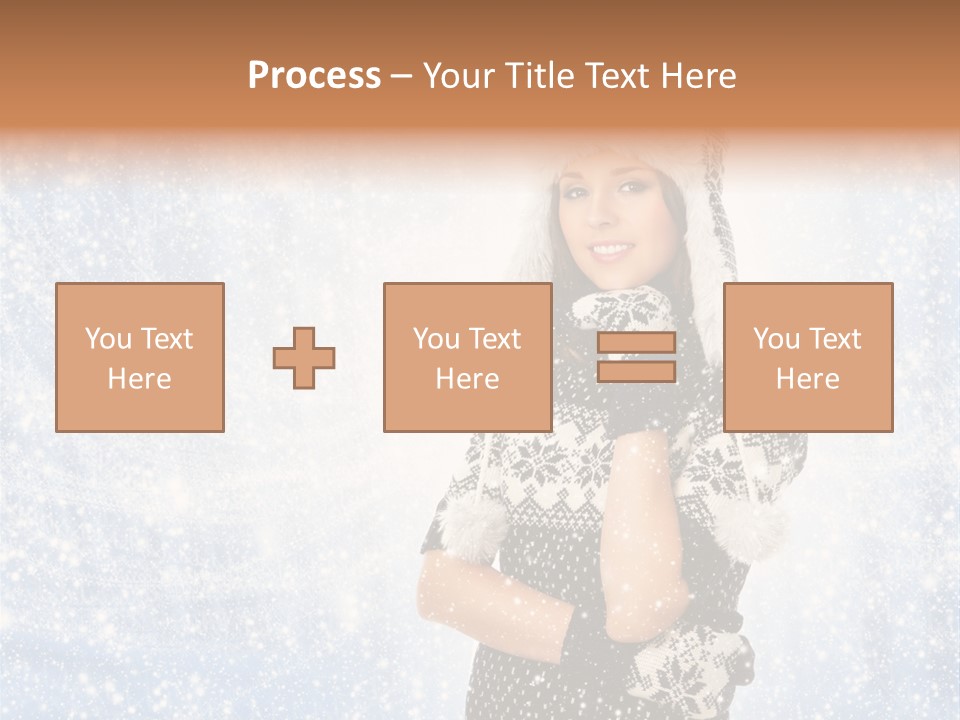 January Female Cold PowerPoint Template