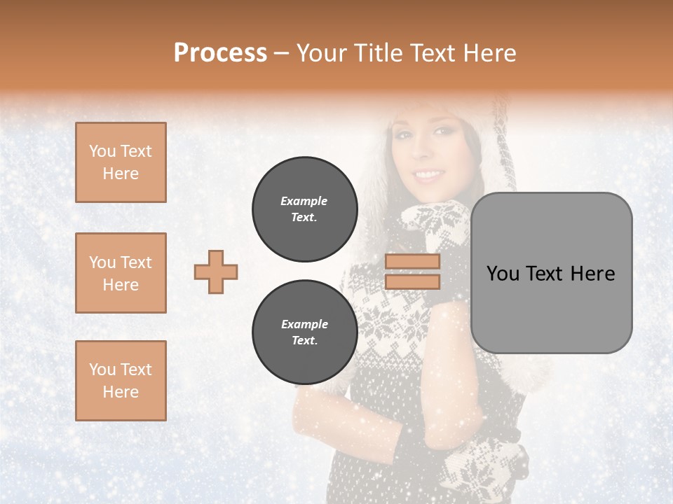 January Female Cold PowerPoint Template