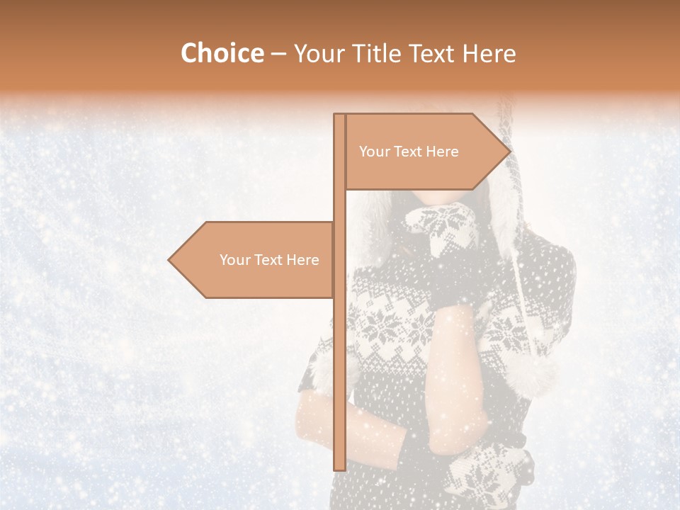 January Female Cold PowerPoint Template