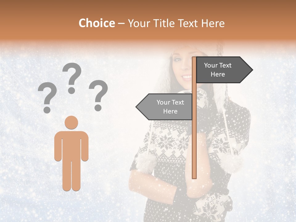 January Female Cold PowerPoint Template
