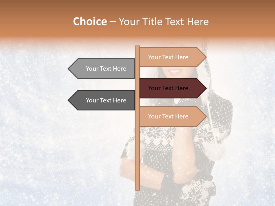 January Female Cold PowerPoint Template