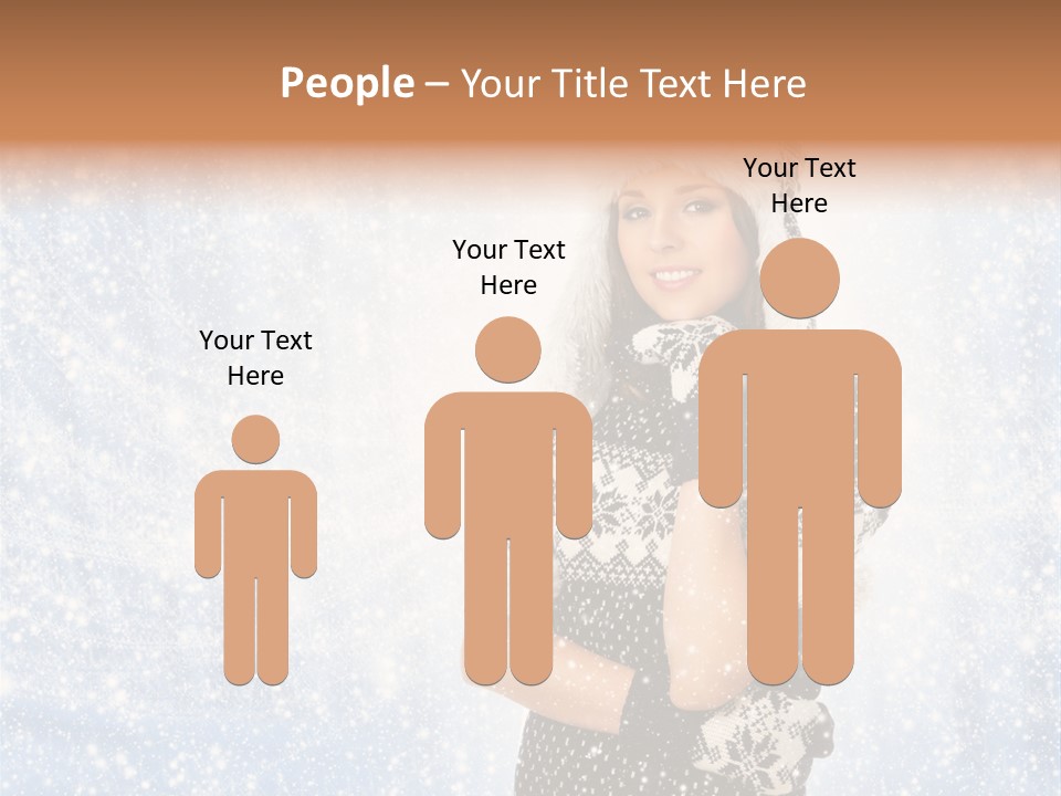 January Female Cold PowerPoint Template