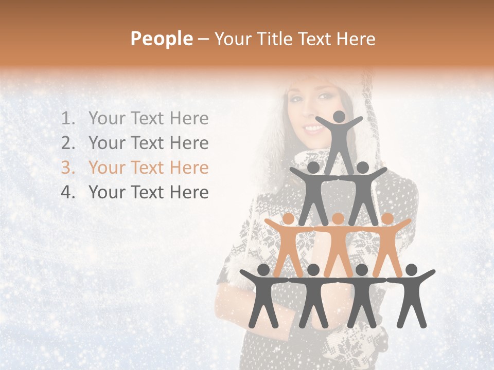 January Female Cold PowerPoint Template