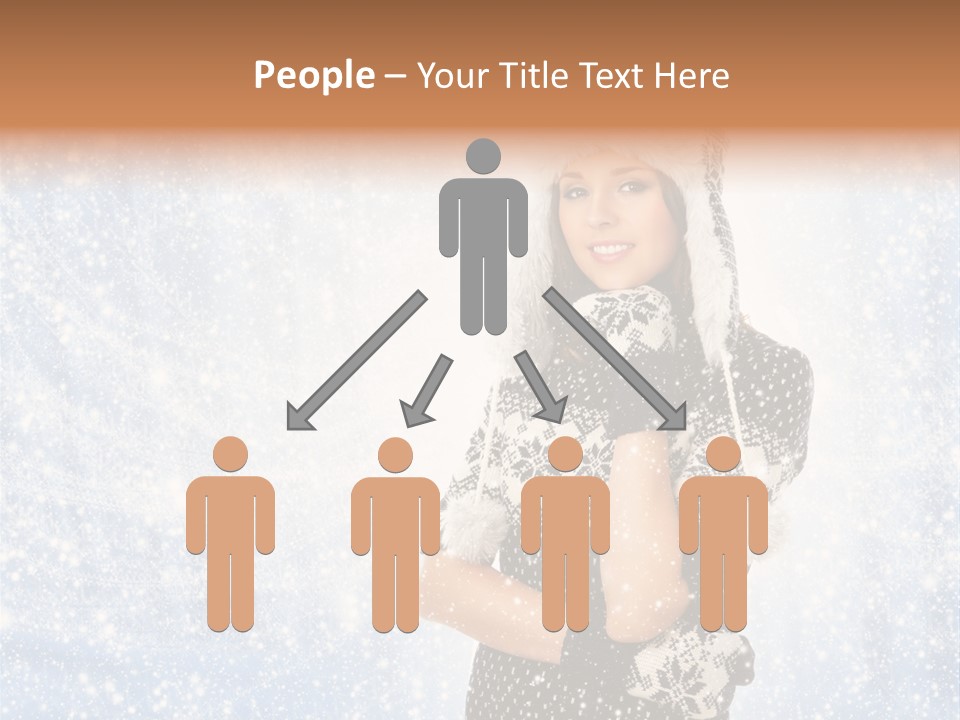 January Female Cold PowerPoint Template