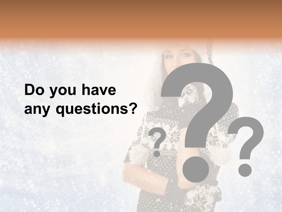January Female Cold PowerPoint Template