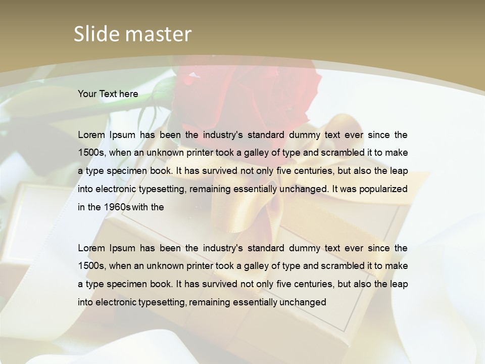 Card Holiday Fabric PowerPoint Template