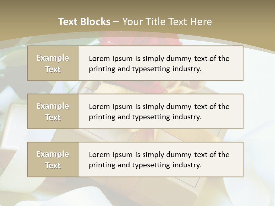 Card Holiday Fabric PowerPoint Template