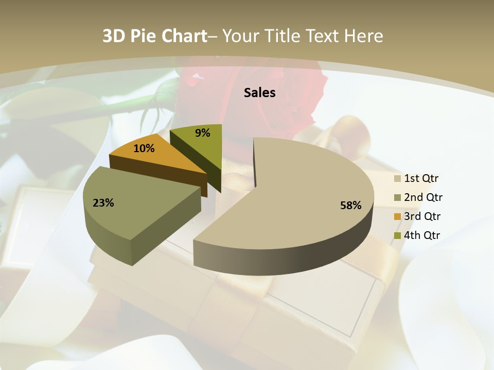 Card Holiday Fabric PowerPoint Template