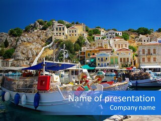 Europe Pictorial Symi PowerPoint Template