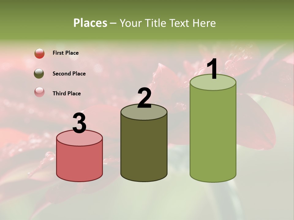 Drops Blooming Fresh PowerPoint Template