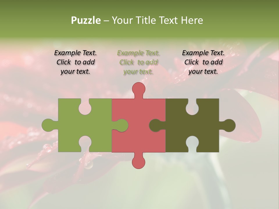 Drops Blooming Fresh PowerPoint Template