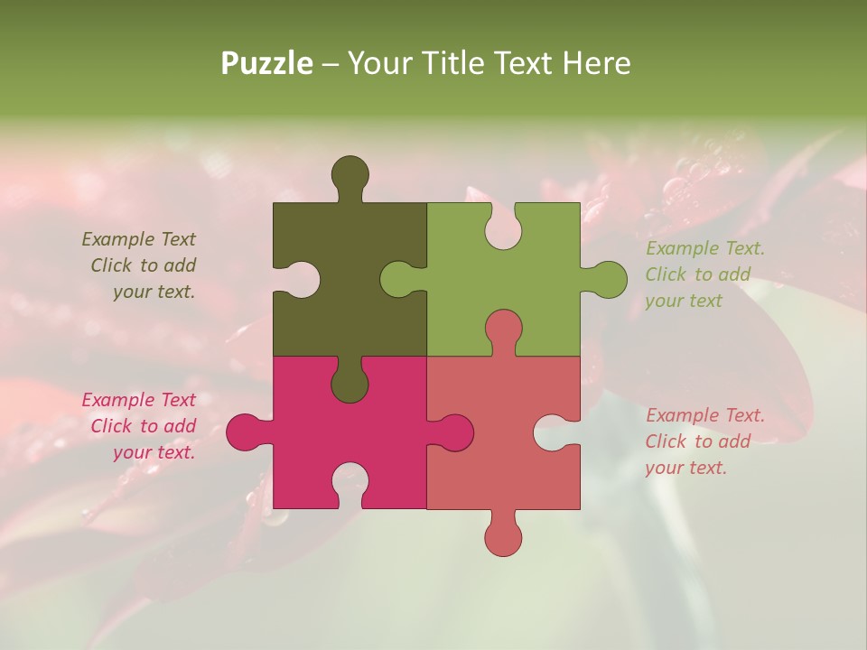 Drops Blooming Fresh PowerPoint Template