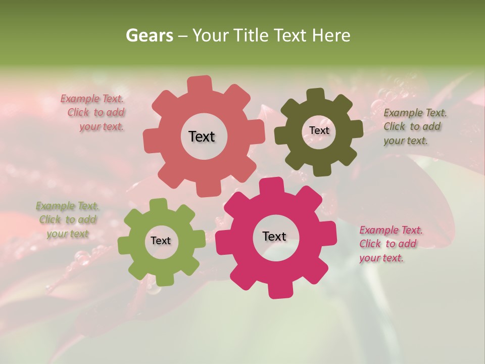 Drops Blooming Fresh PowerPoint Template