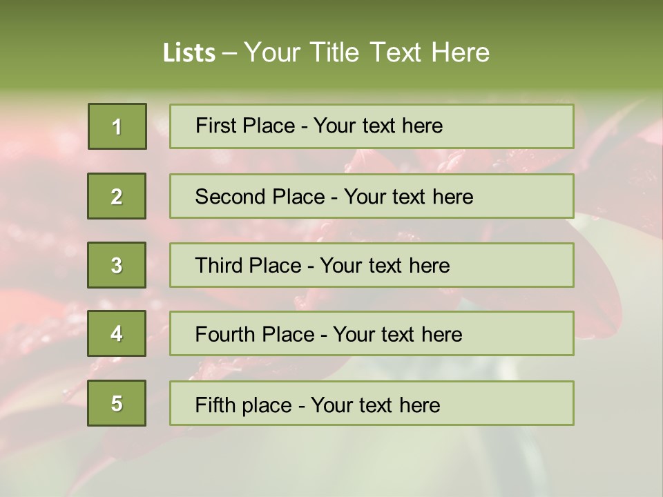 Drops Blooming Fresh PowerPoint Template