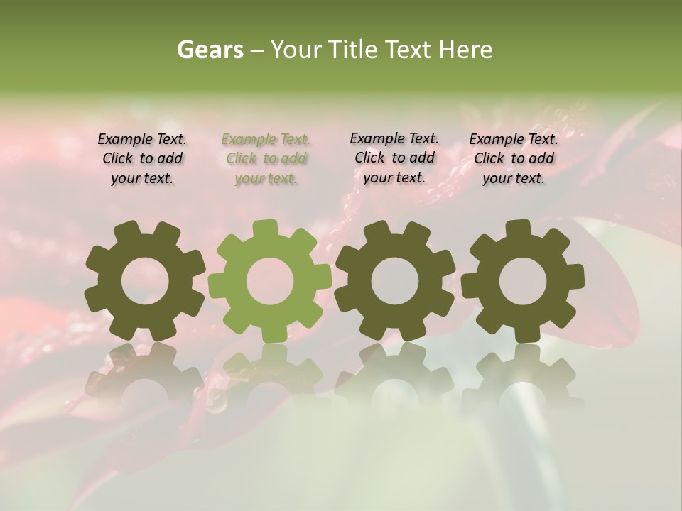 Drops Blooming Fresh PowerPoint Template