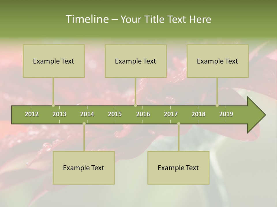 Drops Blooming Fresh PowerPoint Template