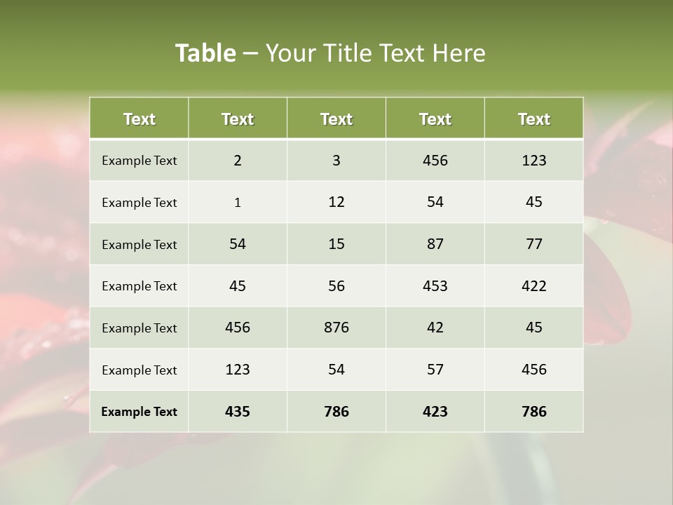 Drops Blooming Fresh PowerPoint Template