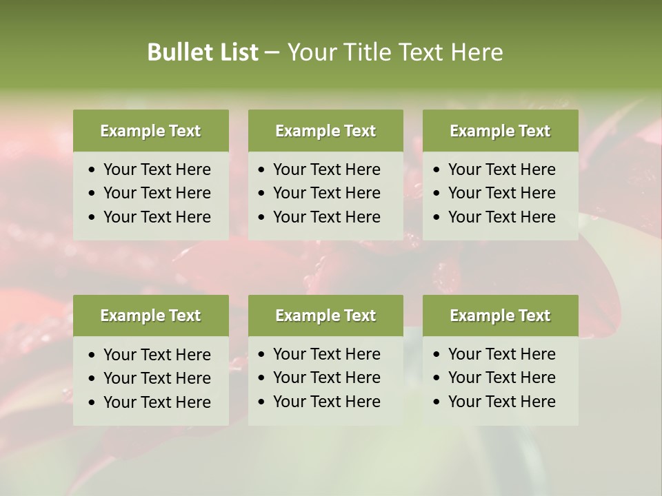 Drops Blooming Fresh PowerPoint Template