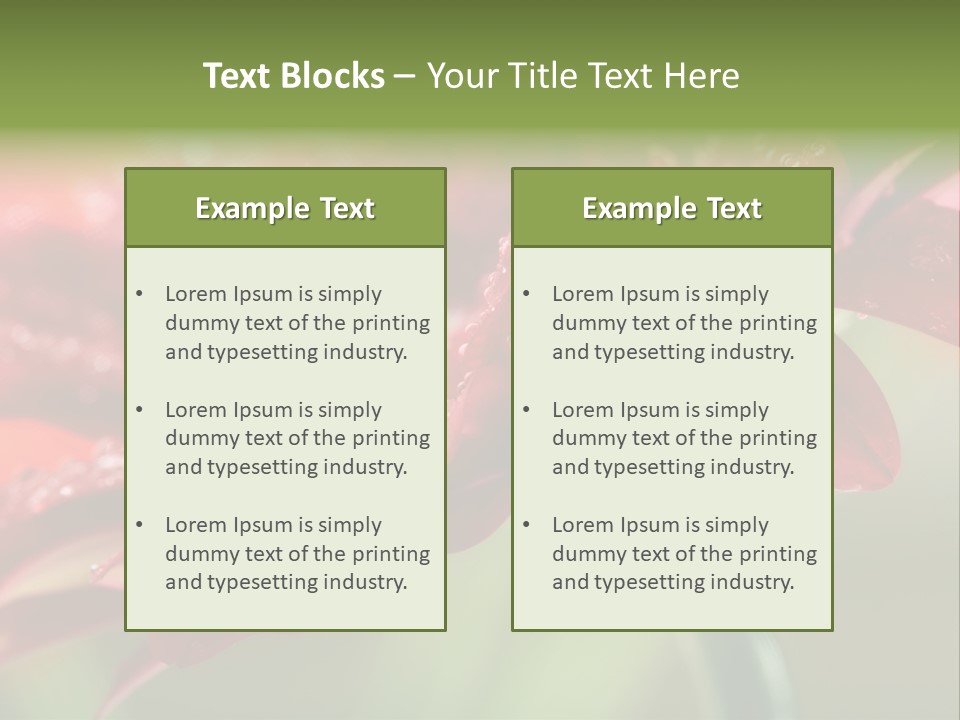 Drops Blooming Fresh PowerPoint Template