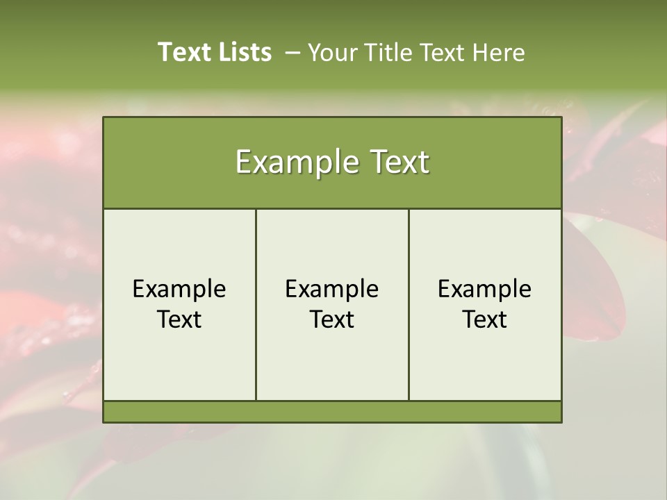 Drops Blooming Fresh PowerPoint Template