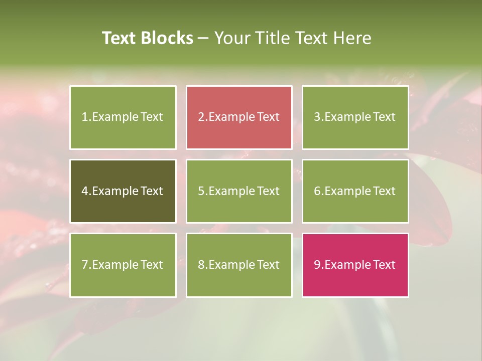 Drops Blooming Fresh PowerPoint Template