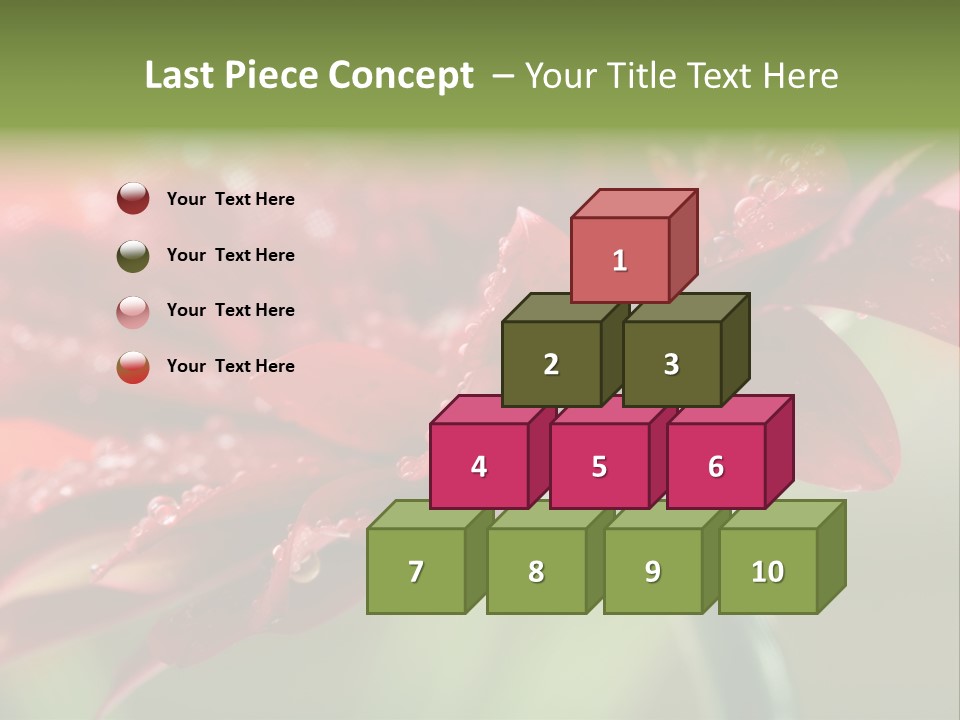 Drops Blooming Fresh PowerPoint Template