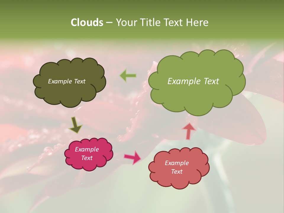 Drops Blooming Fresh PowerPoint Template