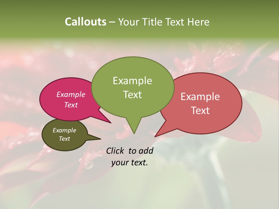 Drops Blooming Fresh PowerPoint Template