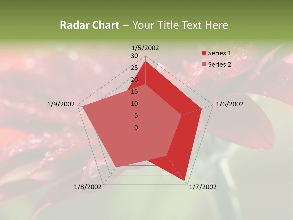 Drops Blooming Fresh PowerPoint Template