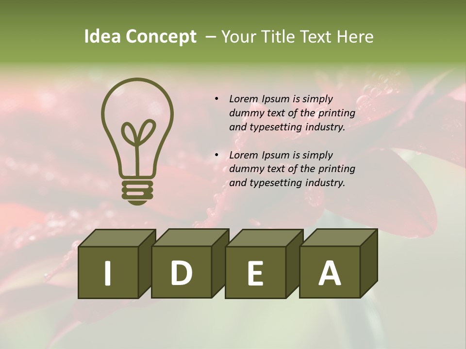 Drops Blooming Fresh PowerPoint Template