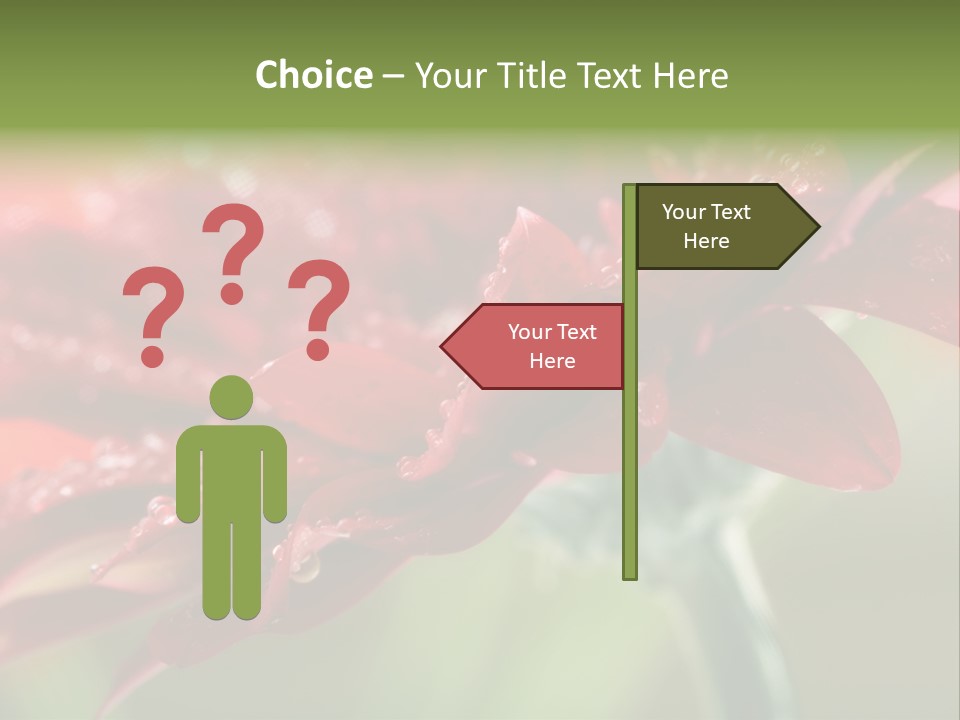 Drops Blooming Fresh PowerPoint Template