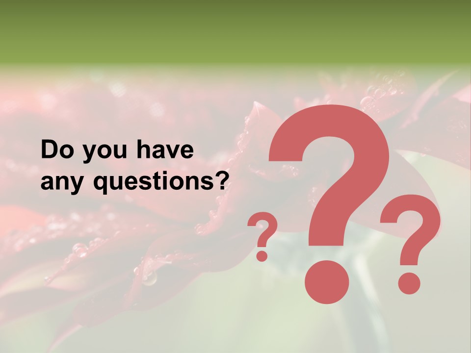 Drops Blooming Fresh PowerPoint Template