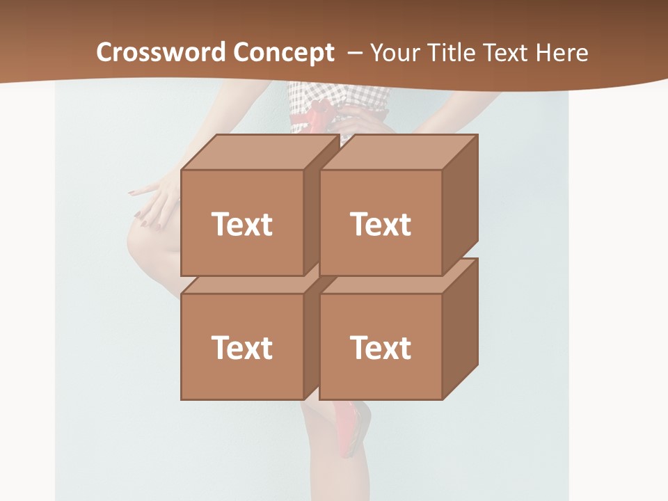 Girl White Dress PowerPoint Template