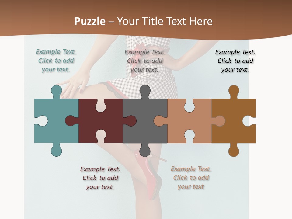 Girl White Dress PowerPoint Template