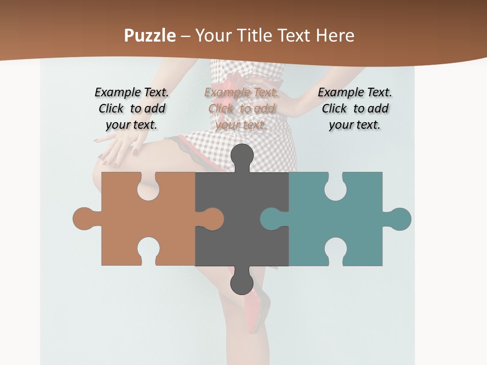 Girl White Dress PowerPoint Template