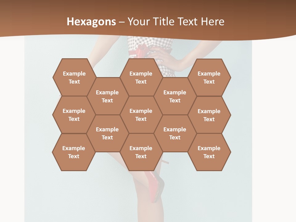 Girl White Dress PowerPoint Template