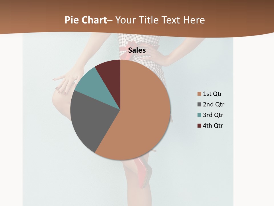 Girl White Dress PowerPoint Template