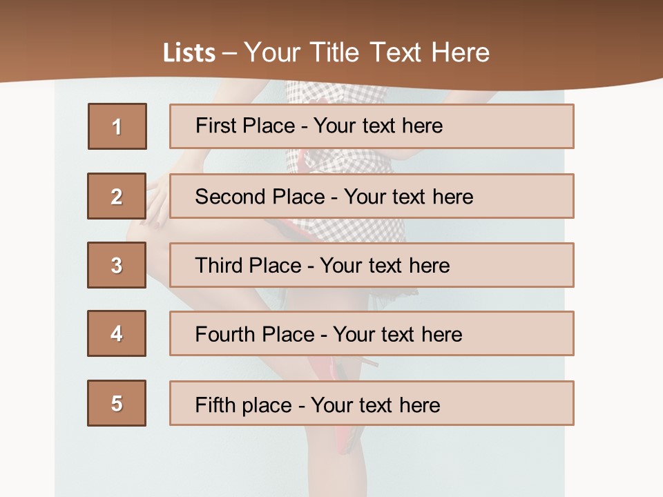 Girl White Dress PowerPoint Template