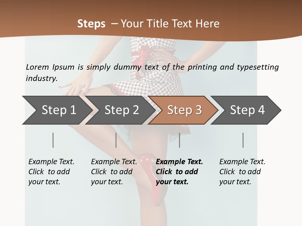 Girl White Dress PowerPoint Template