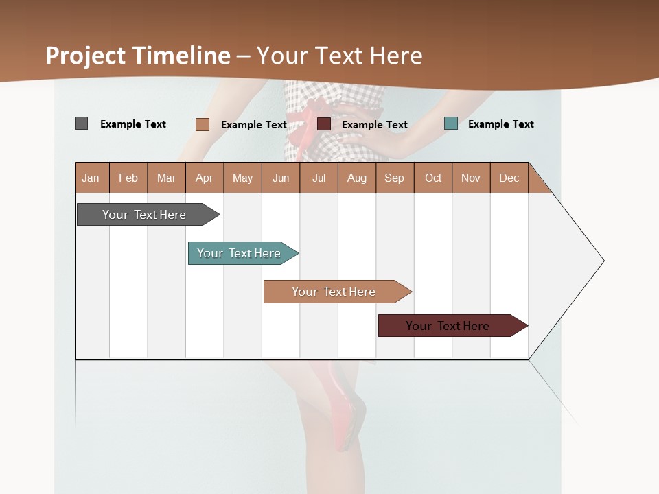 Girl White Dress PowerPoint Template