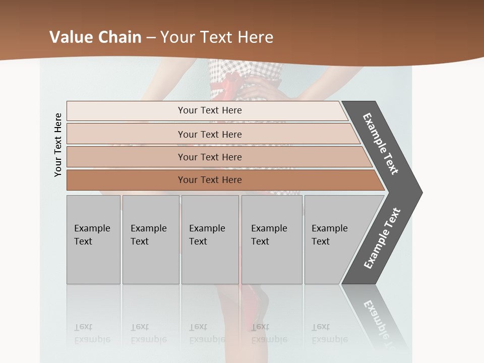 Girl White Dress PowerPoint Template