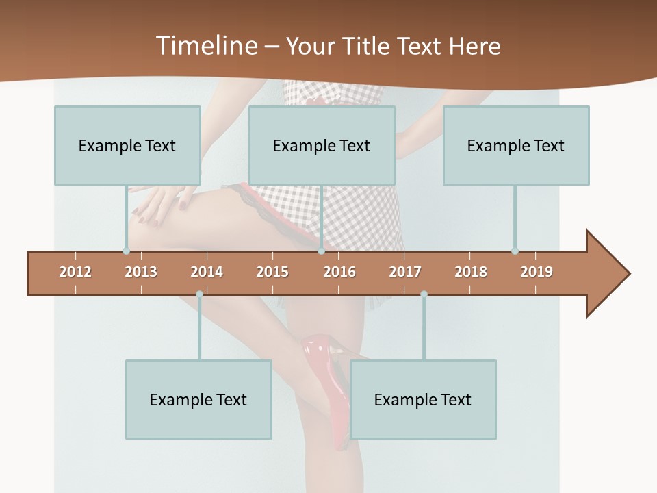 Girl White Dress PowerPoint Template