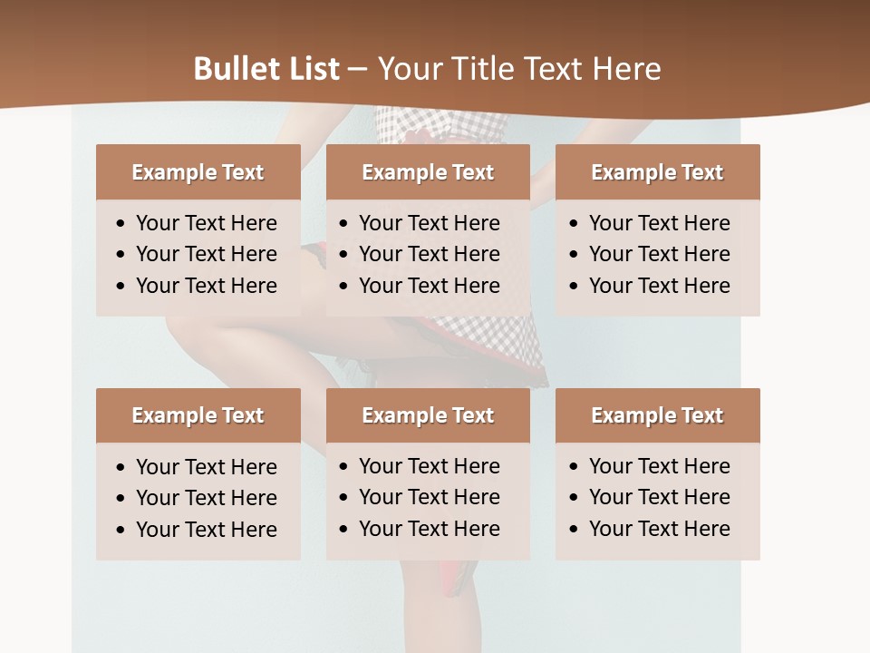 Girl White Dress PowerPoint Template