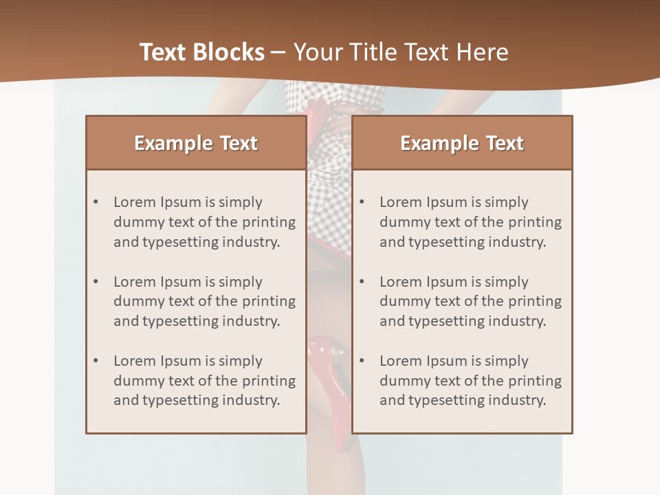 Girl White Dress PowerPoint Template