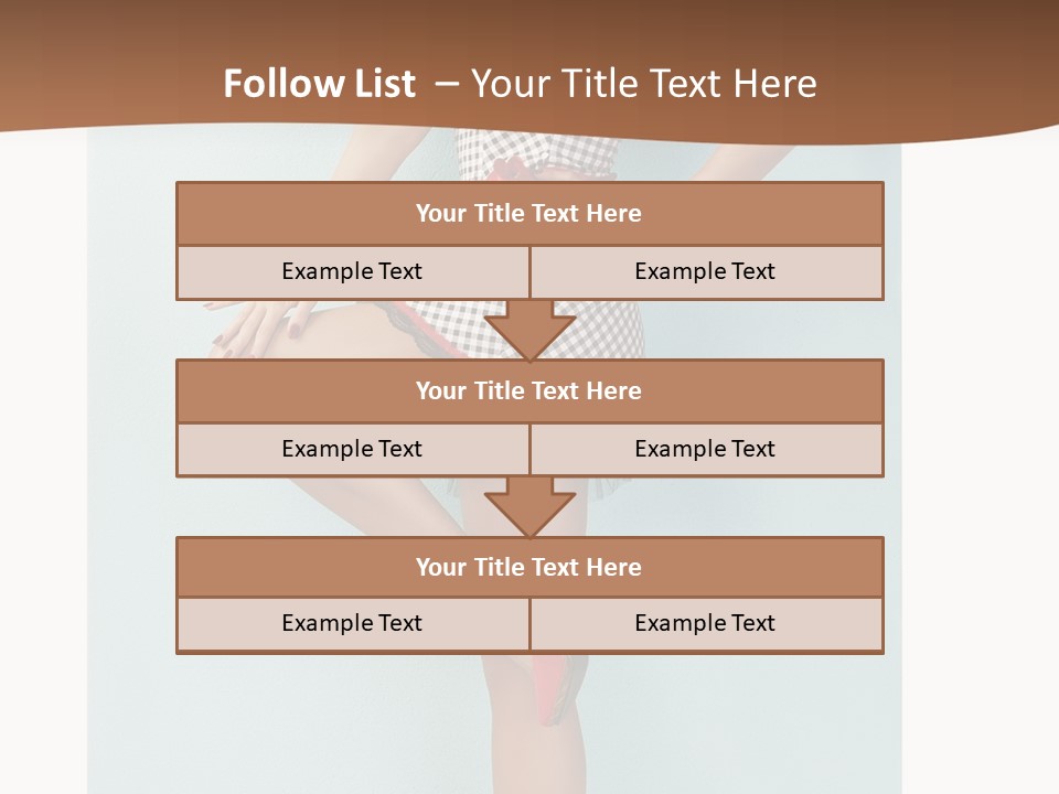 Girl White Dress PowerPoint Template